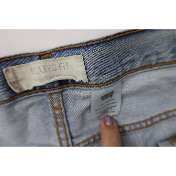 Vintage Y2K 2003 Levis 550 Mens 42x30 Distressed Relaxed Fit Denim Jeans Blue - Picture 10 of 16